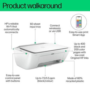 HP DeskJet Ink 2875 Impresora Multifuncional Copiadora y Escáner