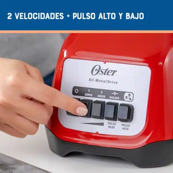Licuadora Oster vaso de vidrio, 550 watts de potencia y rendimiento máximo de 800 watts. - Imagen 5