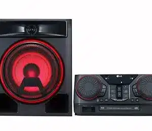 Equipo de sonido marca LG de 13200 watts de potencia.