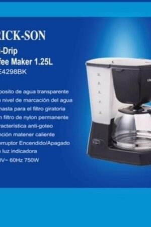 Cafetera Erickson de 12 tazas con filtro Reusable.