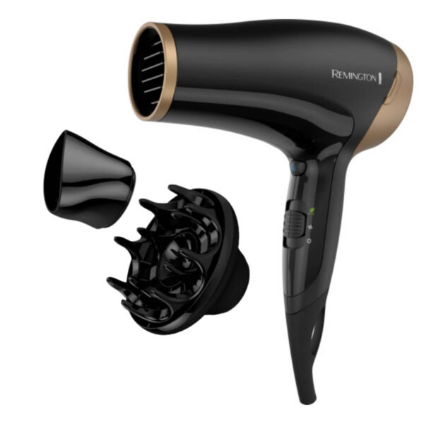 Secadora de pelo Remington con macadamia de 1875 watts.