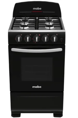 Estufa Mabe de 20" con luz en el horno, parrillas de hierro, cubierta de acero inoxidable.