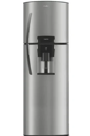 Refrigerador Mabe de 11' con dispensador de agua, ahorro de energía.