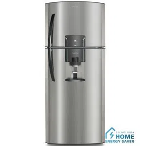 Refrigerador Mabe de 16' con dispensador de agua, ahorro de energía.