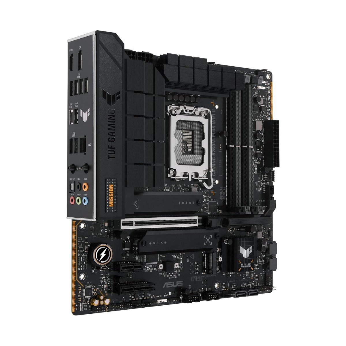 TUF Gaming B760M-PLUS WiFi II Tarjeta Madre Micro-ATX, LGA1700, DDR5, PCIe 5.0, Wi-Fi 6 - Negro - Imagen 2